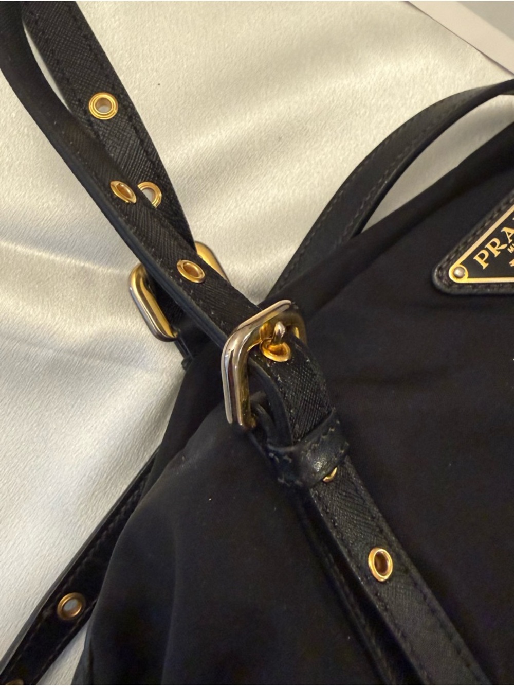 Prada Classic Large Nylon Tote - Black - Fits Laptop - 2-Way Crossbody - Picture 7 of 14